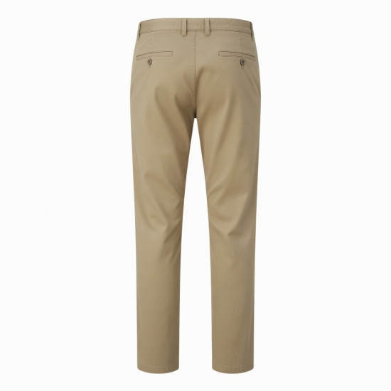 Men's Cotton Polyester Straight Slim Casual Chinos